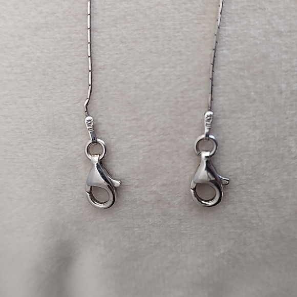 💎 GENUINE Faceted BLACK ONYX & Sterling Silver Necklace - 2 necklaces 💎 - Picture 5 of 7